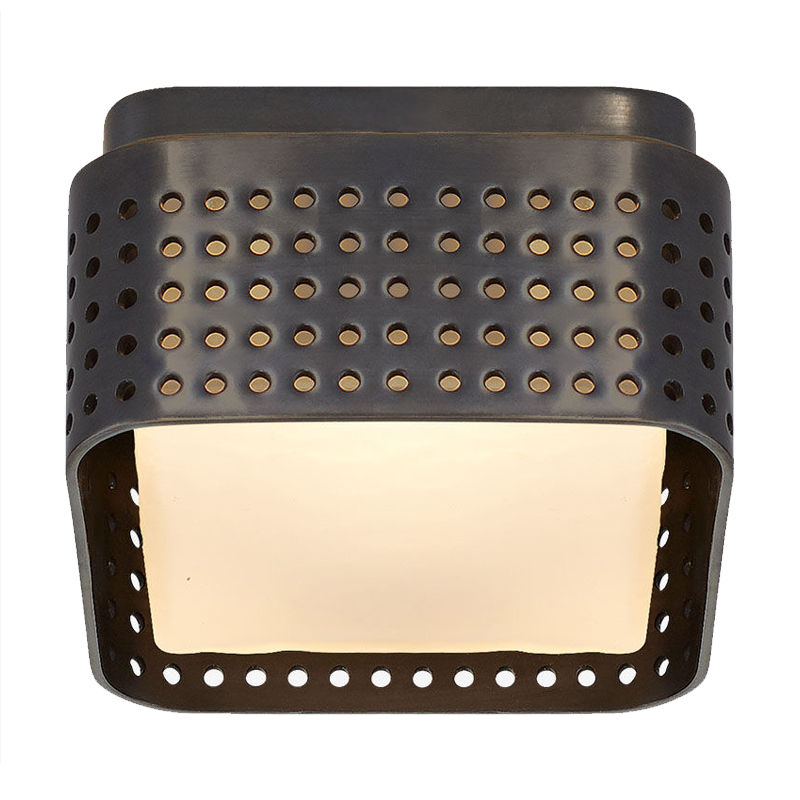 PRECISION Petite Flush Mount Black Черный матовый Прозрачный белый PRECISION Petite Flush Mount Black Черный матовый Прозрачный белый в Рязани | Loft Concept