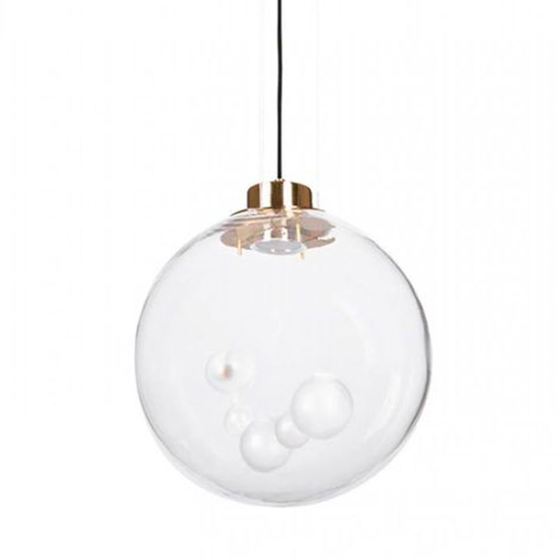 Подвесной светильник Lamps Inside Bubbles bottom round Золотой Прозрачный Подвесной светильник Lamps Inside Bubbles bottom round Золотой Прозрачный в Рязани | Loft Concept