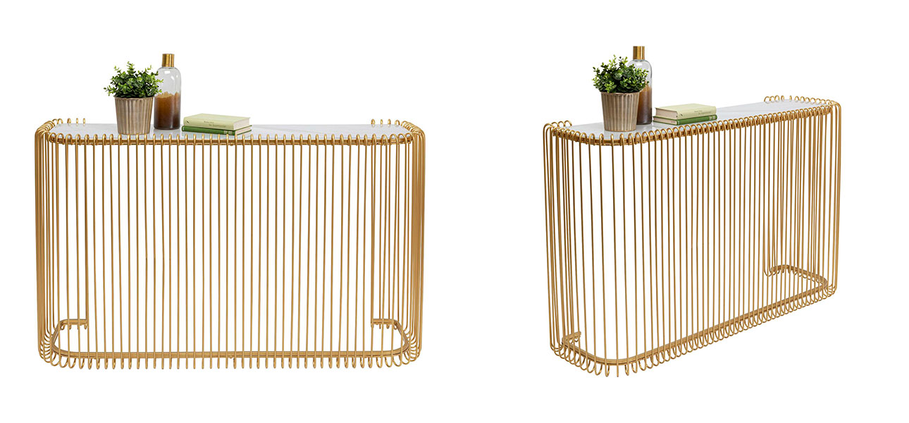 Консоль золото Anthony - фото