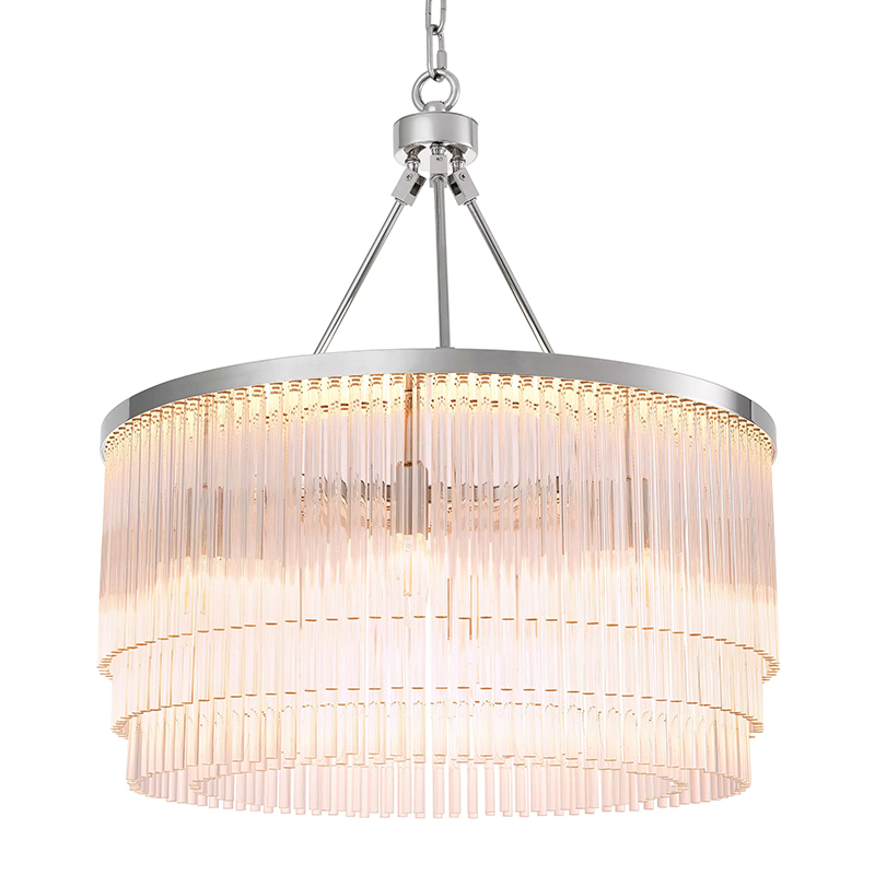 Люстра Eichholtz Chandelier Hector S Nickel Никель Прозрачное Стекло Люстра Eichholtz Chandelier Hector S Nickel Никель Прозрачное Стекло в Рязани | Loft Concept