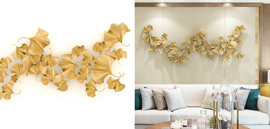 Аксессуар на стену Golden Ginkgo Leaves Аксессуар на стену Golden Ginkgo Leaves - Loft-Concept в Рязани