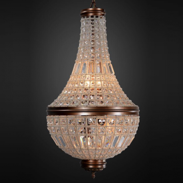 Люстра RH 19th c. Casbah Crystal Pendant Tall 45 Темная бронза винтаж Люстра RH 19th c. Casbah Crystal Pendant Tall 45 Темная бронза винтаж в Рязани | Loft Concept