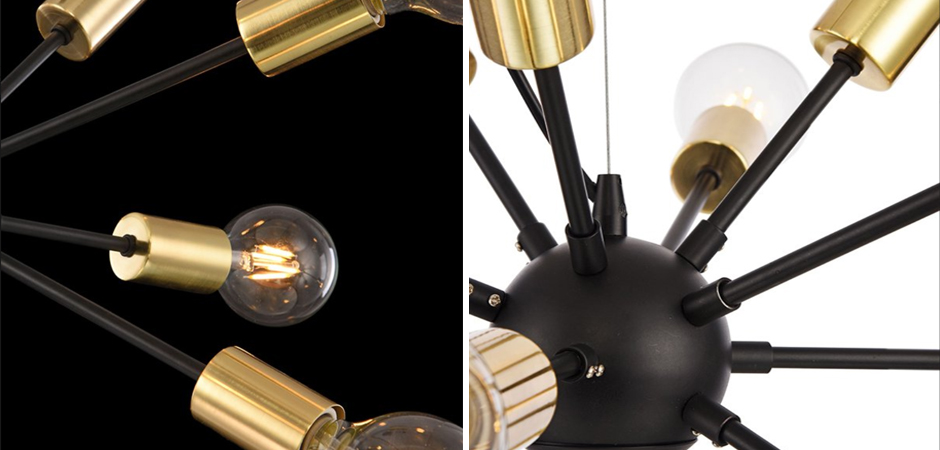 Люстра Sputnik 12 Black and Gold Люстра Sputnik 12 Black and Gold - Loft-Concept в Рязани