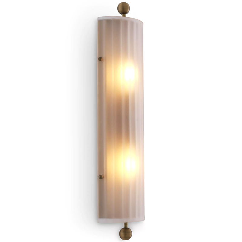 Бра Eichholtz Wall Lamp Juno Белое матовое стекло Латунь Бра Eichholtz Wall Lamp Juno Белое матовое стекло Латунь в Рязани | Loft Concept