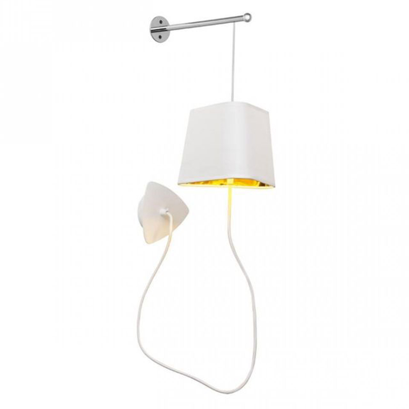 Бра Designheure Lighting White Wall Lamp Белый Золотой Бра Designheure Lighting White Wall Lamp Белый Золотой в Рязани | Loft Concept