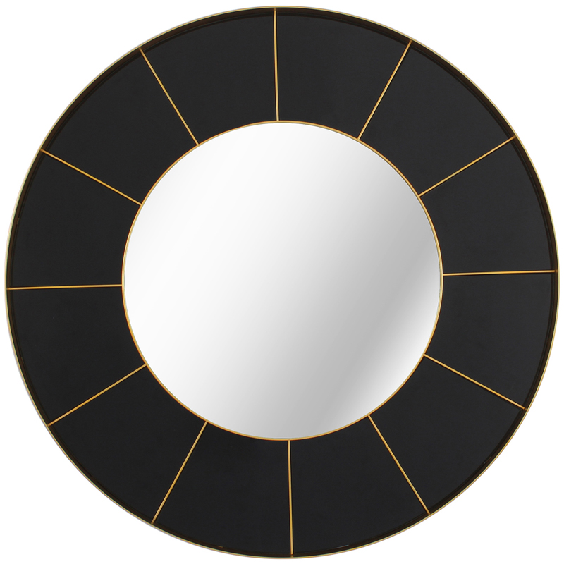 Зеркало Sectors Circle Mirror black Зеркало Sectors Circle Mirror black в Рязани | Loft Concept