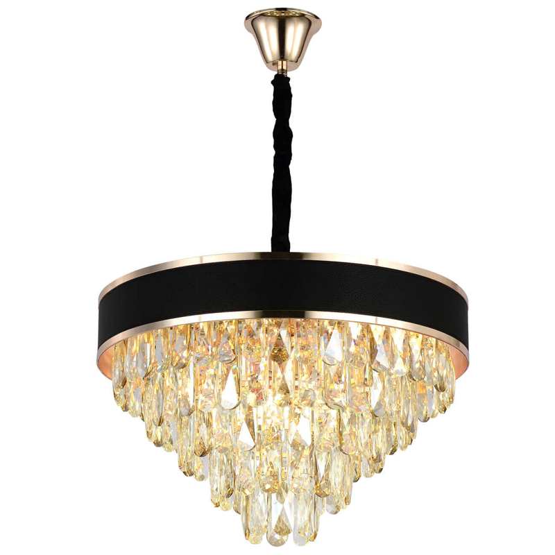 Люстра Holi Cascade Elegant With Golden Line light Каскад D 52 Черный Люстра Holi Cascade Elegant With Golden Line light Каскад D 52 Черный в Рязани | Loft Concept