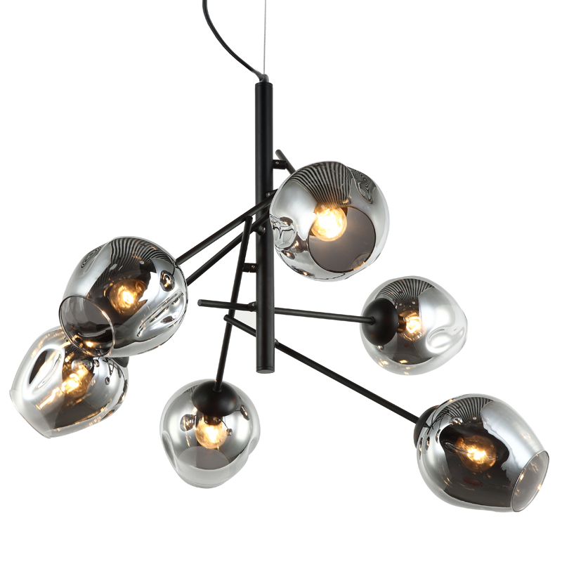 Люстра Branching Bubble Chandelier Vertical Gray Черный Серый (Gray) Люстра Branching Bubble Chandelier Vertical Gray Черный Серый (Gray) в Рязани | Loft Concept
