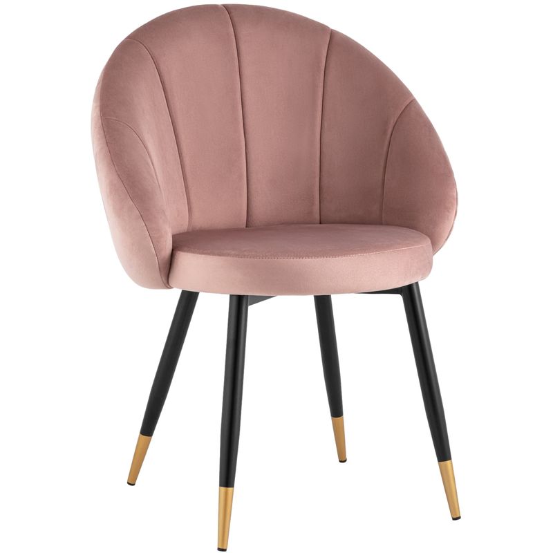Стул Alberto Chair Розовый Велюр Розовый пастельный Черный Золотой Стул Alberto Chair Розовый Велюр Розовый пастельный Черный Золотой в Рязани | Loft Concept