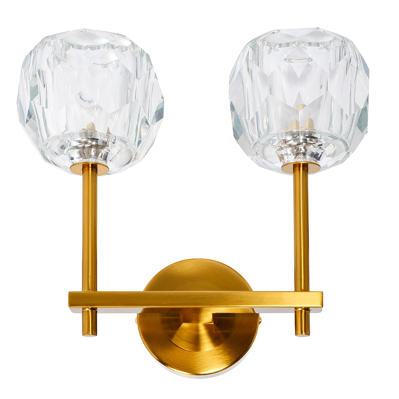 Бра RH Boule de Cristal Double Wall Lamp Gold матовое золото в Рязани | Loft Concept 