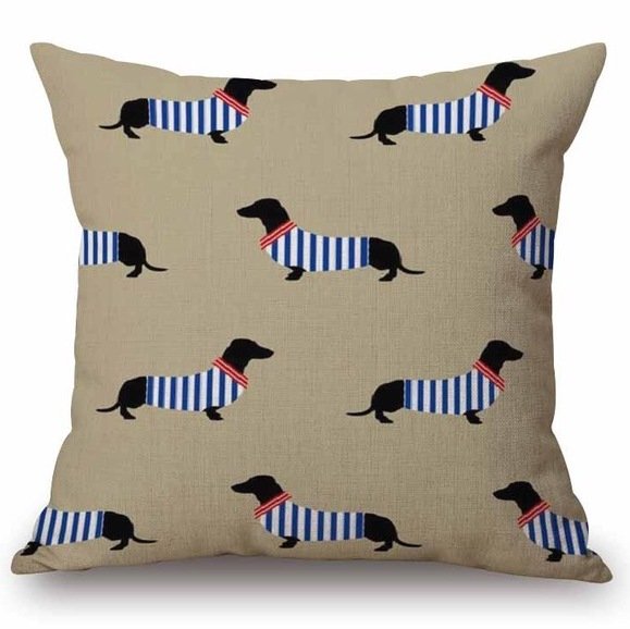Декоративная подушка Dachshund Pattern Декоративная подушка Dachshund Pattern в Рязани | Loft Concept