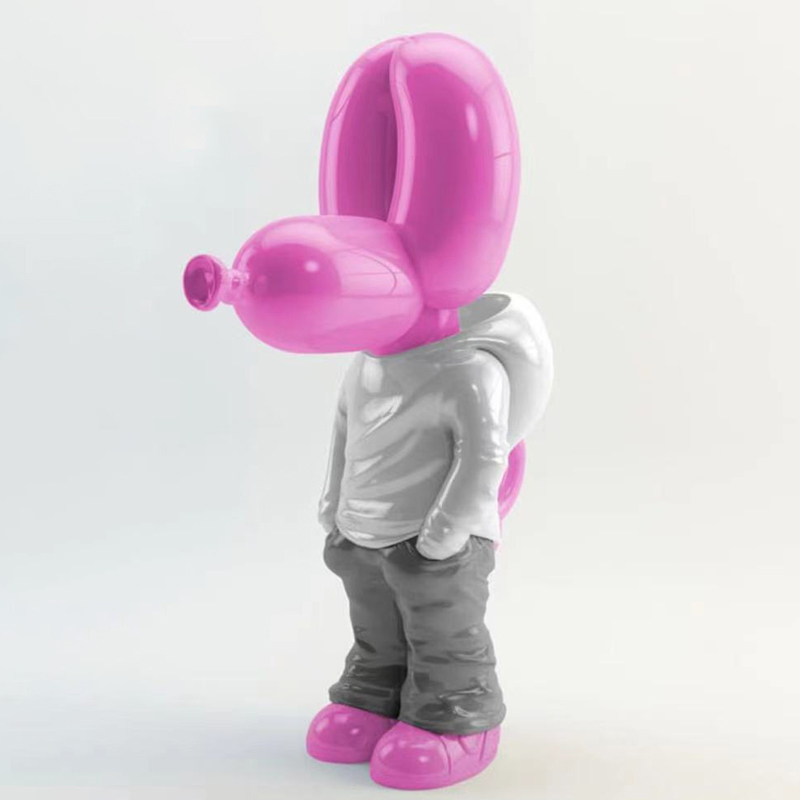 Статуэтка Pink Balloon Dog Розовый Белый Серый в Рязани | Loft Concept 
