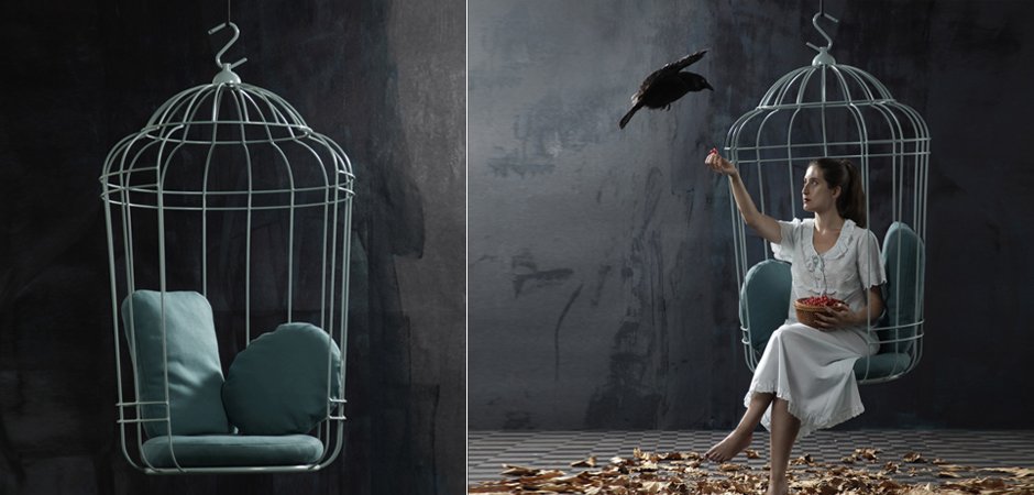 Подвесное кресло "клетка" Swing chair Cage Подвесное кресло "клетка" Swing chair Cage - Loft-Concept в Рязани