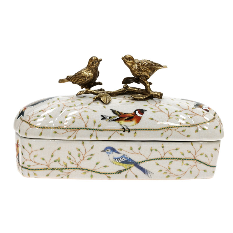 Шкатулка Bronze and Color Birds Box Мульти Бронза Шкатулка Bronze and Color Birds Box Мульти Бронза в Рязани | Loft Concept