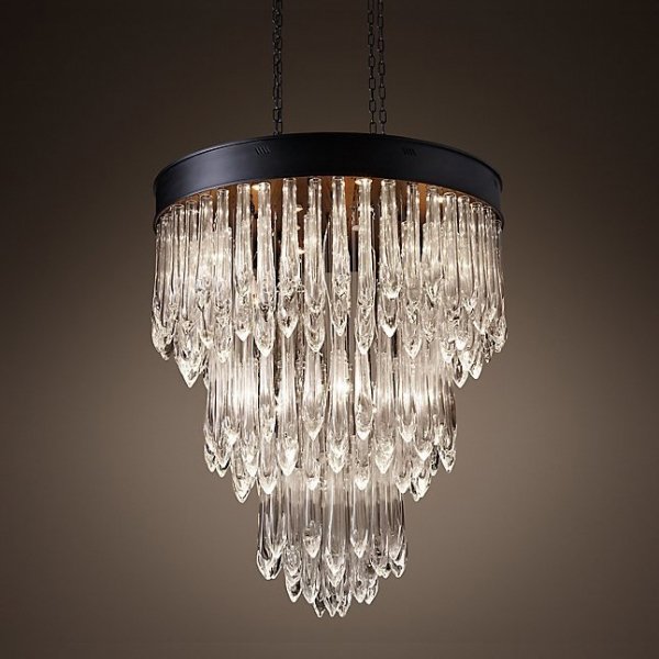 Люстра RH TEAR DROP GLASS 90 Черный в Рязани | Loft Concept 