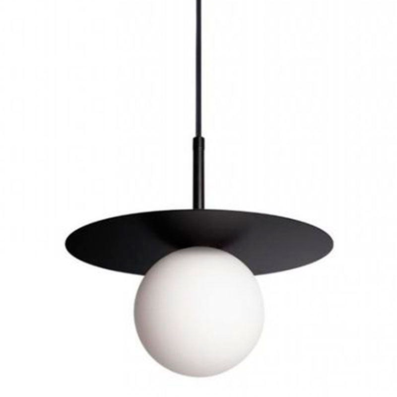 Подвесной светильник MATISSE Black 25 см Белый Черный в Рязани | Loft Concept 