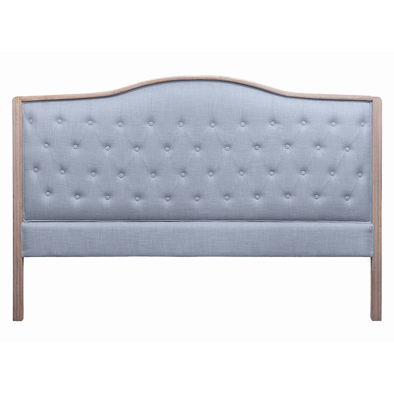 Изголовье кровати серое с мягкой обивкой из рогожки Agatha Headboard Серый Коричневый Изголовье кровати серое с мягкой обивкой из рогожки Agatha Headboard Серый Коричневый в Рязани | Loft Concept