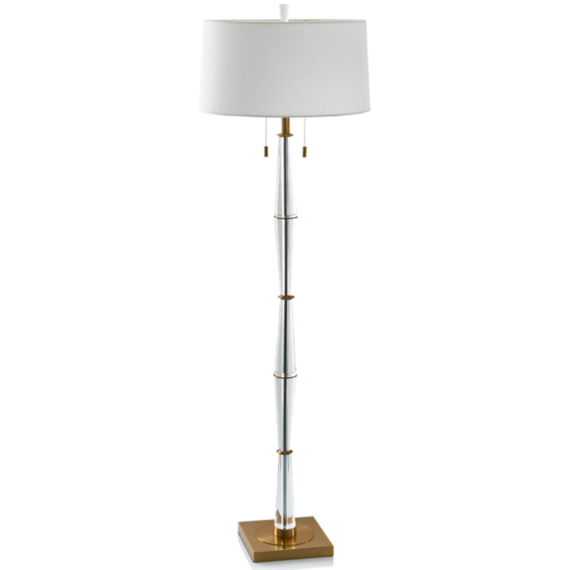 Торшер Transparent Atlant Floor Lamp Прозрачный Белый Латунь Торшер Transparent Atlant Floor Lamp Прозрачный Белый Латунь в Рязани | Loft Concept