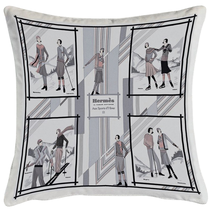 Декоративная подушка Hermes 139 Серый Декоративная подушка Hermes 139 Серый в Рязани | Loft Concept