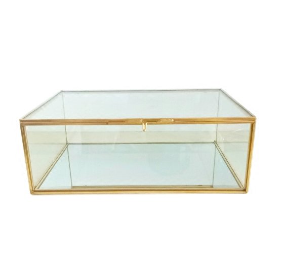 Шкатулка Clear Золотой Прозрачное Стекло Шкатулка Clear Золотой Прозрачное Стекло в Рязани | Loft Concept