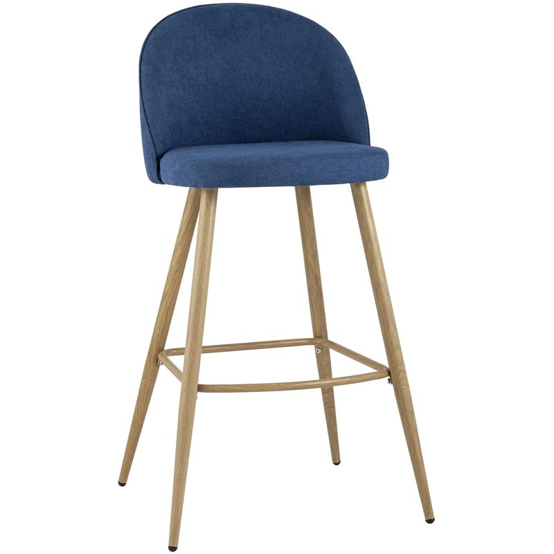 Барный Стул Miruna Chair Синий Шенилл Синий Древесина Барный Стул Miruna Chair Синий Шенилл Синий Древесина в Рязани | Loft Concept
