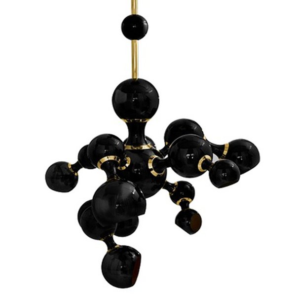 Люстра Atomic Suspension black Delightfull Золотой Черный Люстра Atomic Suspension black Delightfull Золотой Черный в Рязани | Loft Concept