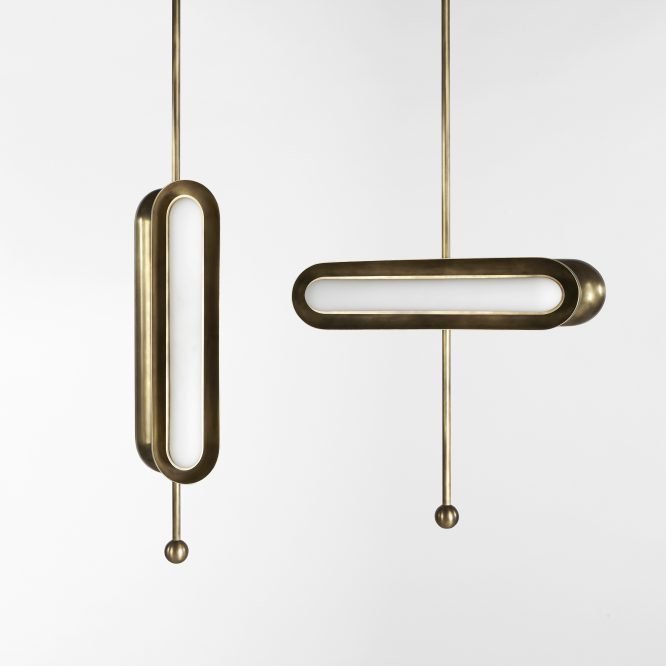 Подвесной светильник CIRCUIT PENDANT HORIZONTAL & VERTICAL Золотой Белый Подвесной светильник CIRCUIT PENDANT HORIZONTAL & VERTICAL Золотой Белый в Рязани | Loft Concept