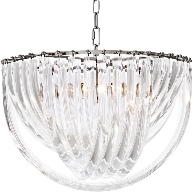 Люстра Chandelier Murano Clear 50 Прозрачный (Transparent) Никель Люстра Chandelier Murano Clear 50 Прозрачный (Transparent) Никель в Рязани | Loft Concept