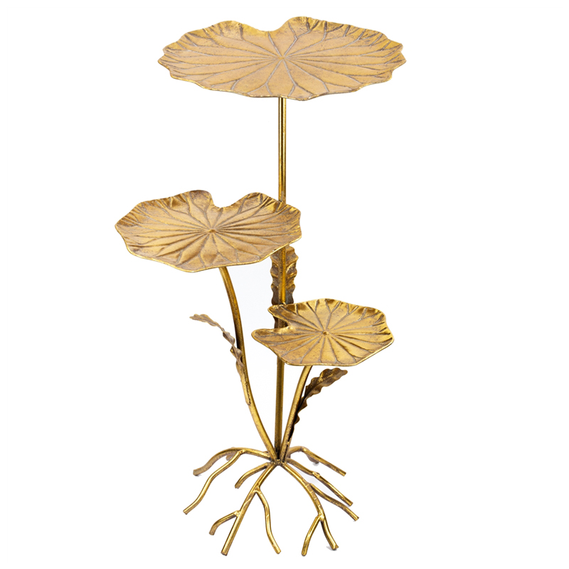 Приставной стол Lily Leaves Side Table Золотой Приставной стол Lily Leaves Side Table Золотой в Рязани | Loft Concept
