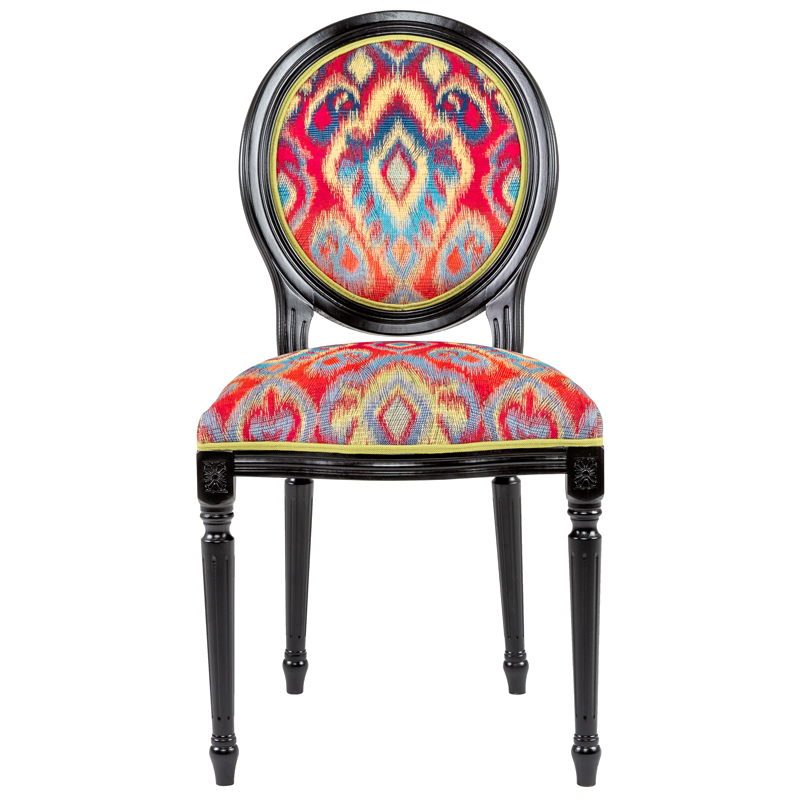 Стул Ikat Pattern Черный Черный Красный Мульти Стул Ikat Pattern Черный Черный Красный Мульти в Рязани | Loft Concept