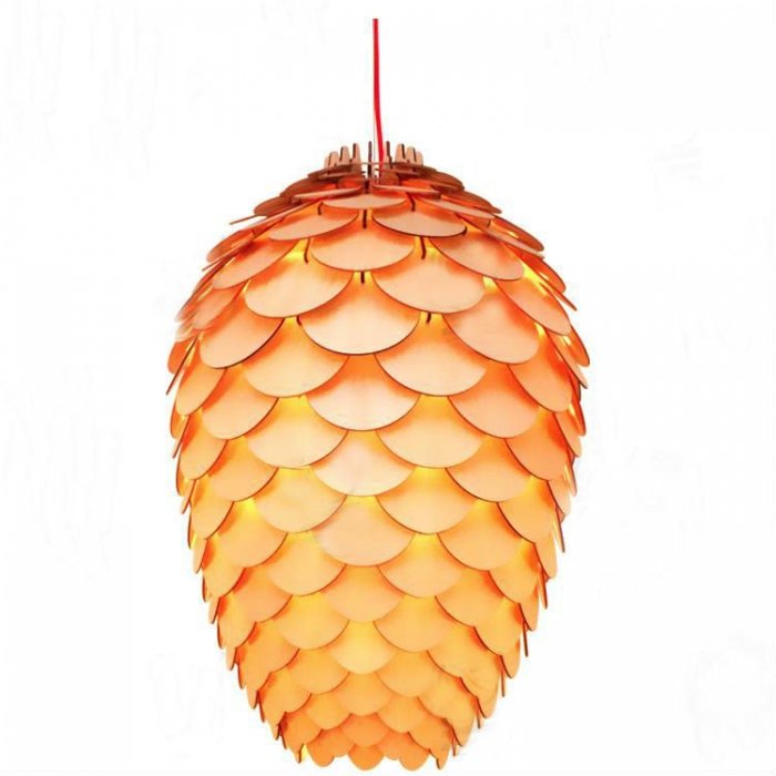 Люстра Pinecone Wooden King Черный Белый Береза в Рязани | Loft Concept 