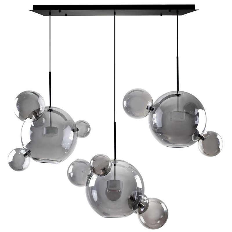 Люстра Giopato & Coombes Linear Chandelier Bubble smoky Дымчатый (Smoke) Люстра Giopato & Coombes Linear Chandelier Bubble smoky Дымчатый (Smoke) в Рязани | Loft Concept