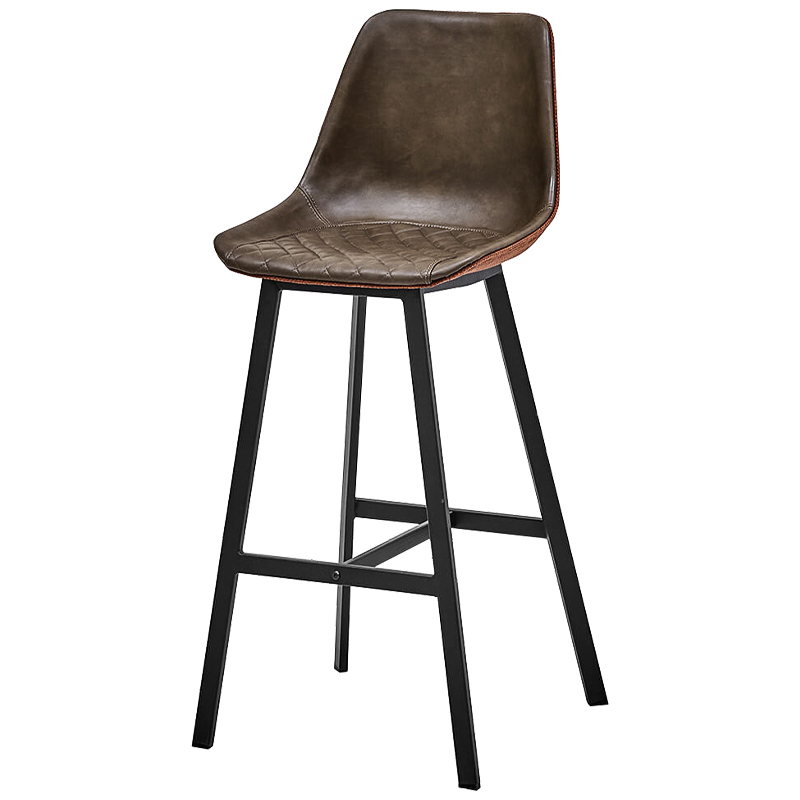 Барный стул Frangan Stool Черный Коричневый Терракотовый Барный стул Frangan Stool Черный Коричневый Терракотовый в Рязани | Loft Concept