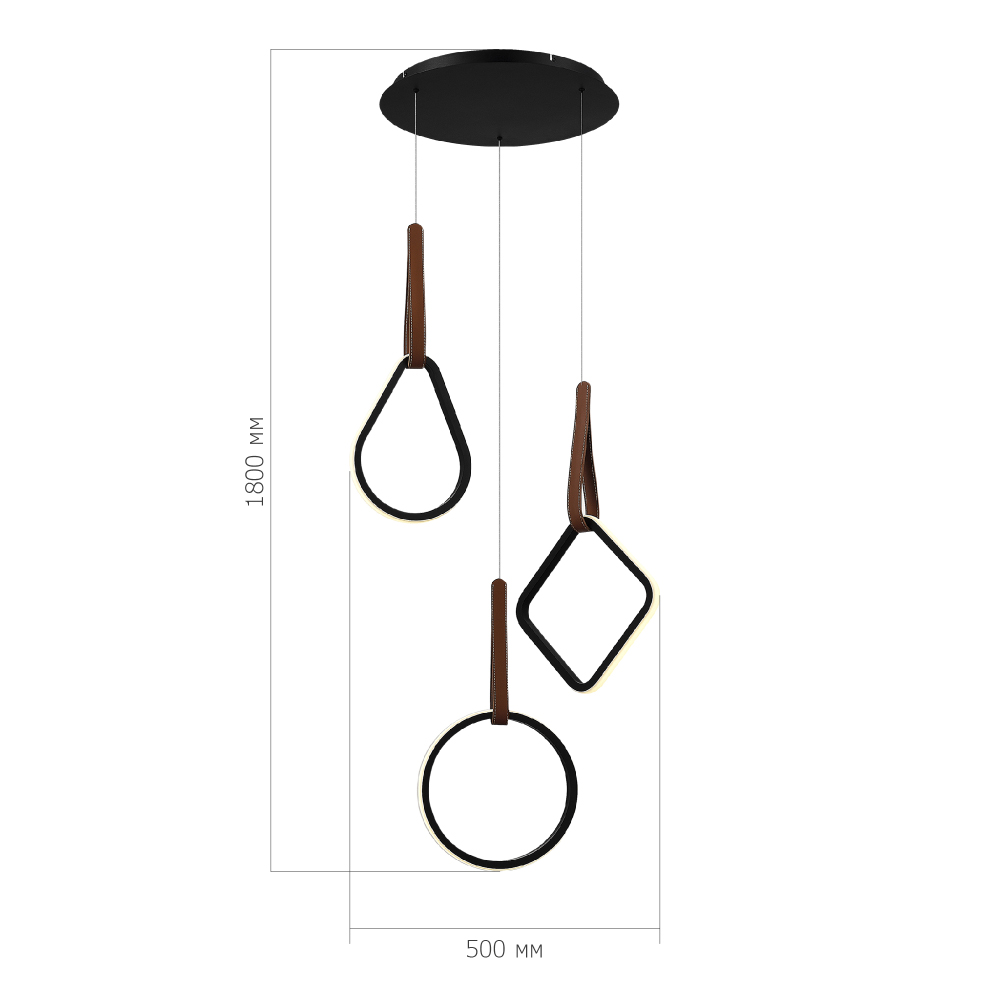 Подвесной светильник с геометрическими источниками света Geometric Architecture of Light в Рязани