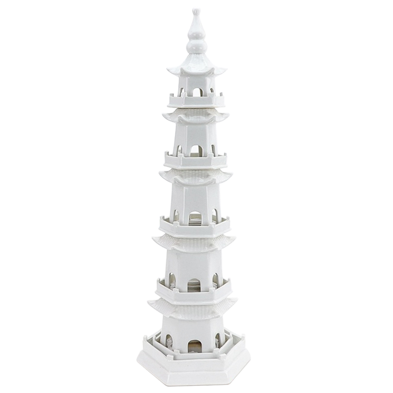 Статуэтка Ceramic Pagoda white Белый Статуэтка Ceramic Pagoda white Белый в Рязани | Loft Concept
