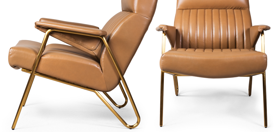 Кресло Solonar light brown leather Кресло Solonar light brown leather - Loft-Concept в Рязани