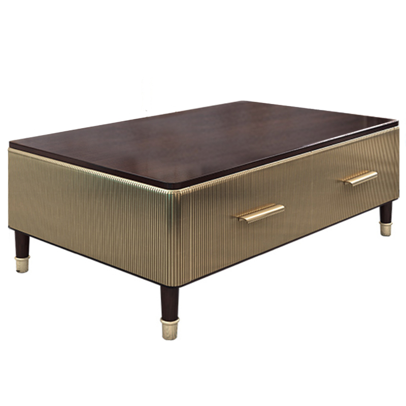 Birmingham Textured Coffee Table Gold Коричневый матовое золото Birmingham Textured Coffee Table Gold Коричневый матовое золото в Рязани | Loft Concept