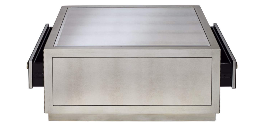 Зеркальный Кофейный стол с двумя ящиками - фото №1