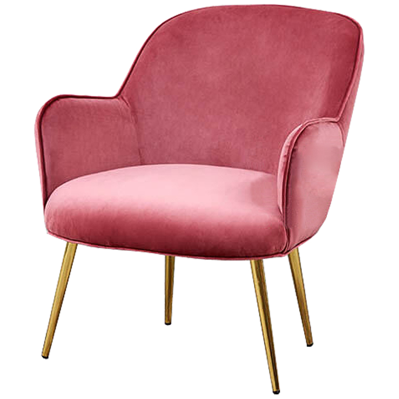 Кресло Waldeck Chair Pink Розовый (Rose) Глянцевое золото Кресло Waldeck Chair Pink Розовый (Rose) Глянцевое золото в Рязани | Loft Concept