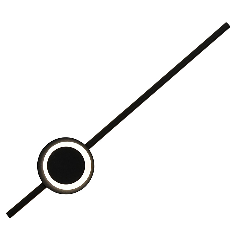 Бра черного цвета Clockhand 62 см Черный Белый Бра черного цвета Clockhand 62 см Черный Белый в Рязани | Loft Concept