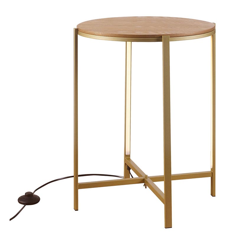 Приставной стол Kelin Side Table Bronze LED Бронза Древесина Приставной стол Kelin Side Table Bronze LED Бронза Древесина в Рязани | Loft Concept