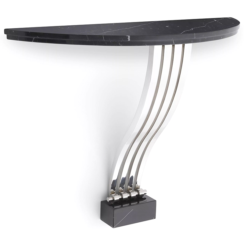 Консоль Eichholtz Console Table Renaissance Черный Мрамор Nero Хром Консоль Eichholtz Console Table Renaissance Черный Мрамор Nero Хром в Рязани | Loft Concept