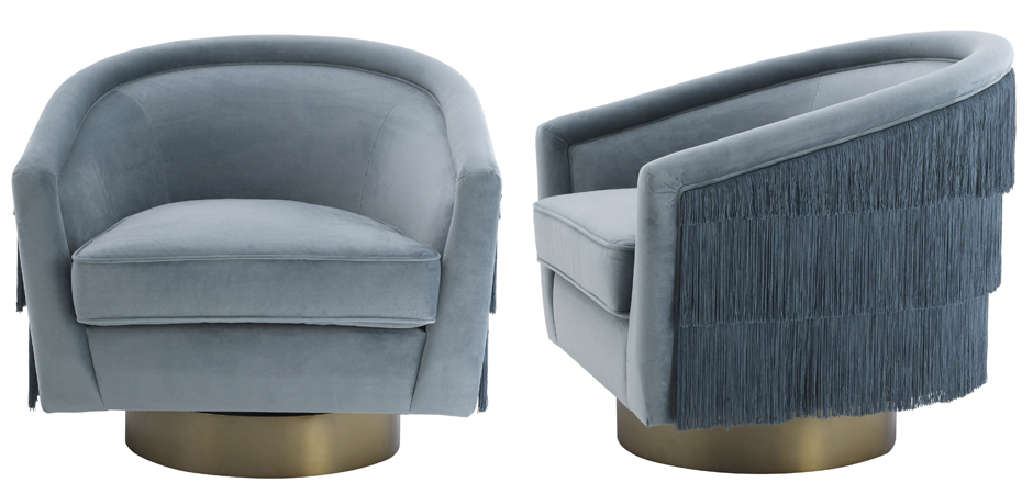 Кресло Eichholtz Swivel Chair Le Vante blue - фото №1