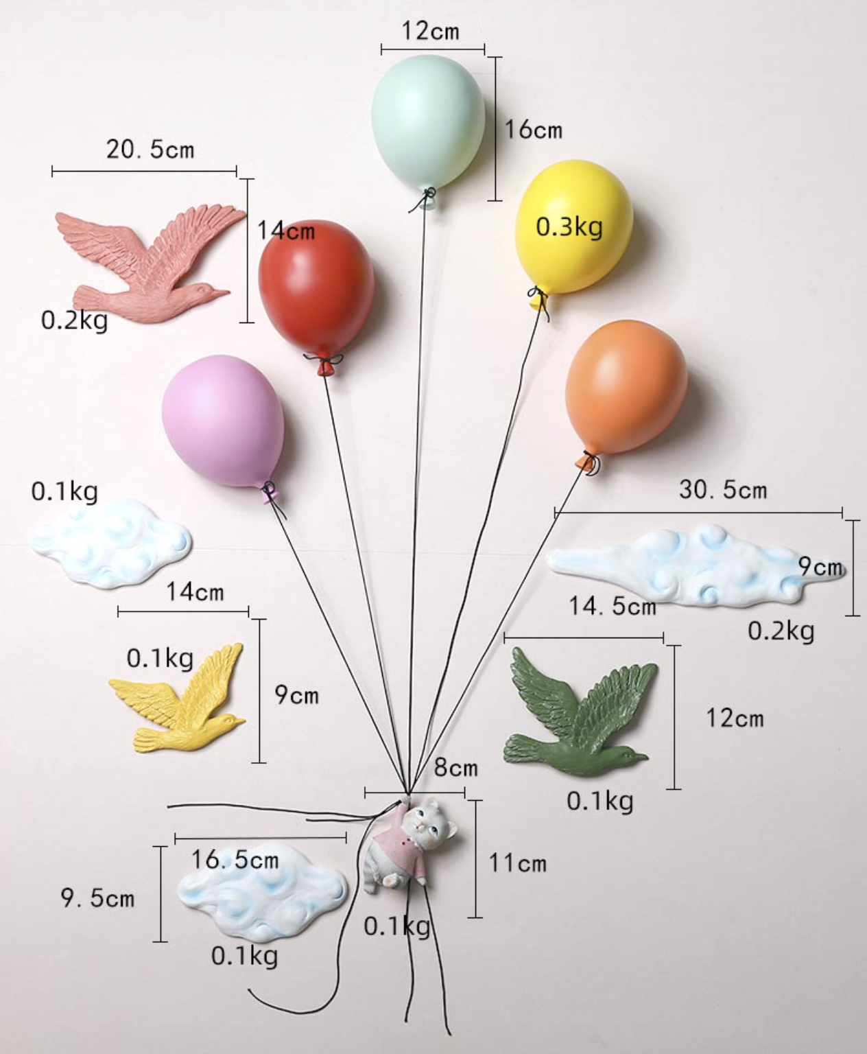 Аксессуар на стену Kitten on Balloon Аксессуар на стену Kitten on Balloon в Рязани