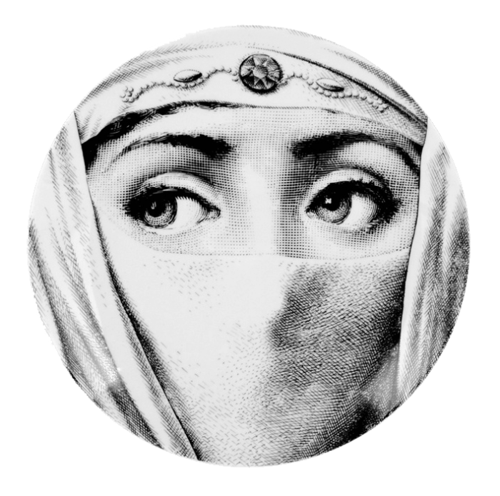 Декоративная тарелка Fornasetti 084 Черный Декоративная тарелка Fornasetti 084 Черный в Рязани | Loft Concept