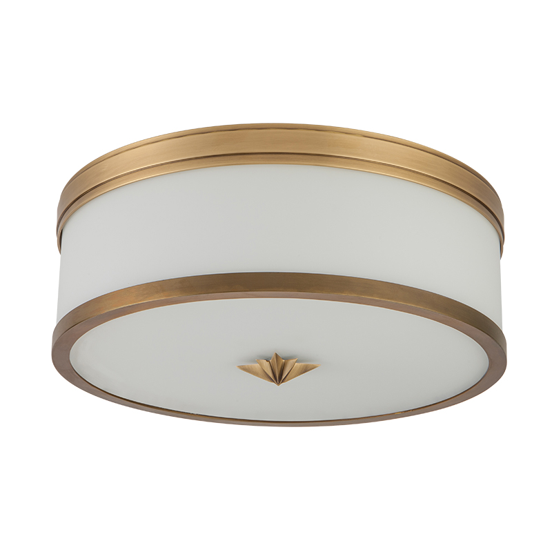Потолочный светильник Imher Ceiling Lamp Латунь Белое матовое стекло Потолочный светильник Imher Ceiling Lamp Латунь Белое матовое стекло в Рязани | Loft Concept