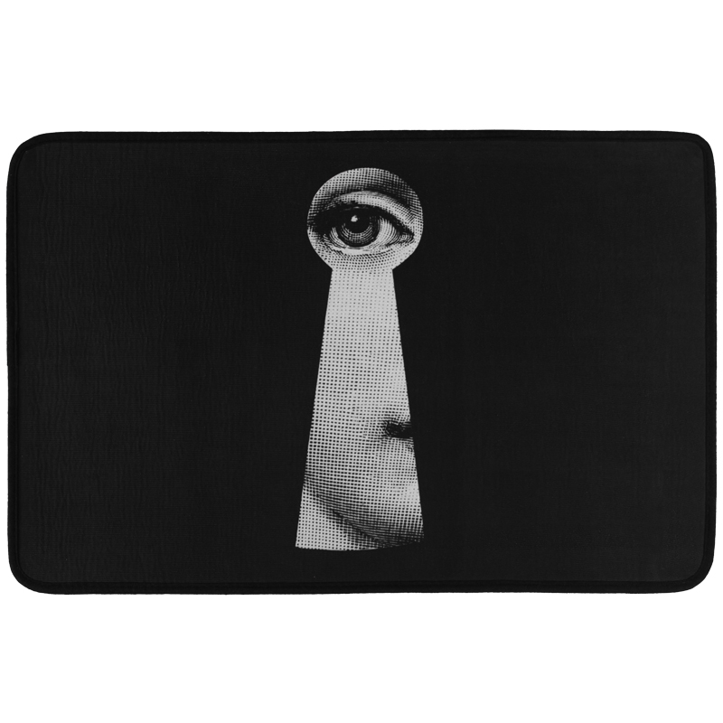 Ковер Keyhole Fornasetti Rug Черно-белый Ковер Keyhole Fornasetti Rug Черно-белый в Рязани | Loft Concept