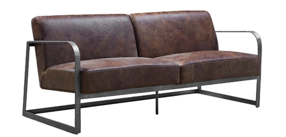 Диван INDIO METAL leather SOFA Диван INDIO METAL leather SOFA - Loft-Concept в Рязани