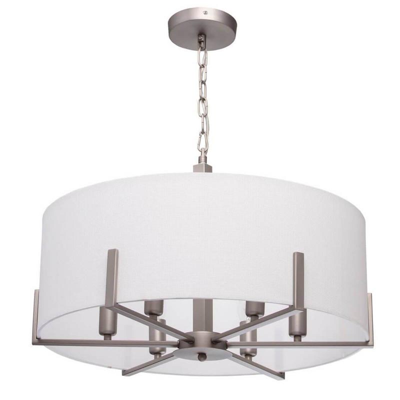 Люстра Loring Chandelier Бежевый Никель Люстра Loring Chandelier Бежевый Никель в Рязани | Loft Concept