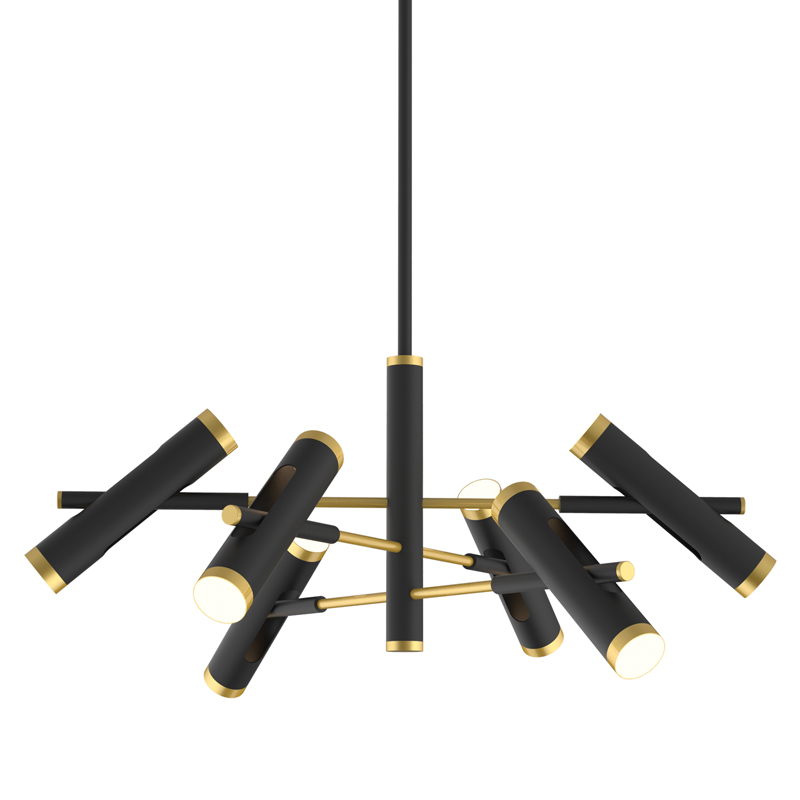 Люстра Rainer Chandelier black Черный Золотой Люстра Rainer Chandelier black Черный Золотой в Рязани | Loft Concept